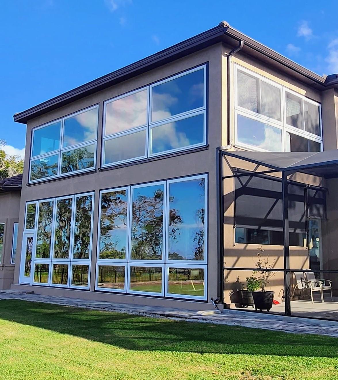 Two-story glass sunroom in Jacksonville Florida